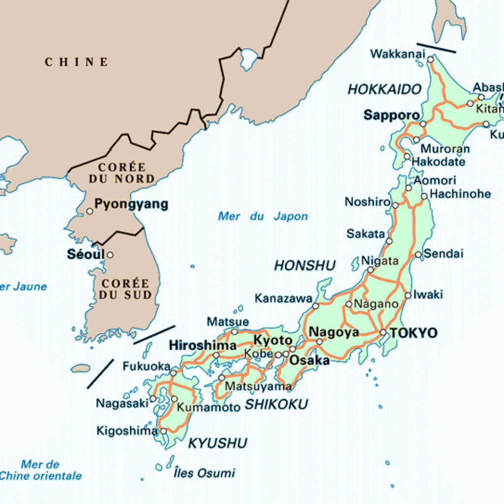 Japon Carte, Carte du Japon