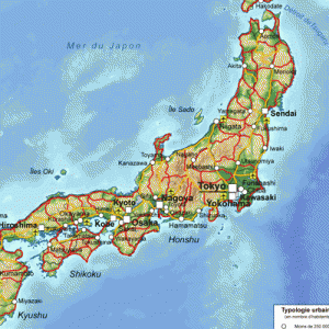 carte du relief du japon - France Japon