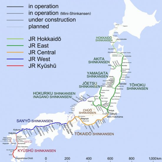 carte shinkansen japon - France Japon