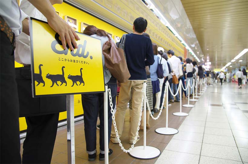 japon insolite chat geant offre cadeaux a la gare shinjuku tokyo yamato transport